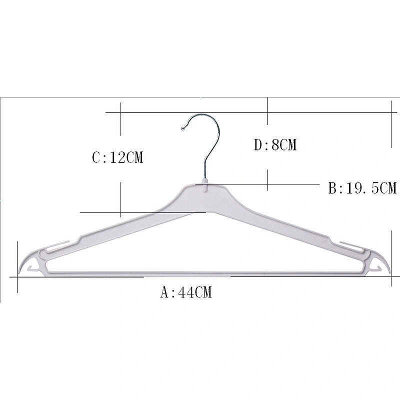 3710D-44cm new goods yaohui hanger dress clothes metal hook plastic hanger