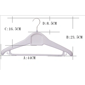 3707-45.5cm  good quality hanger for wet clothes metal hook plastic coat hanger