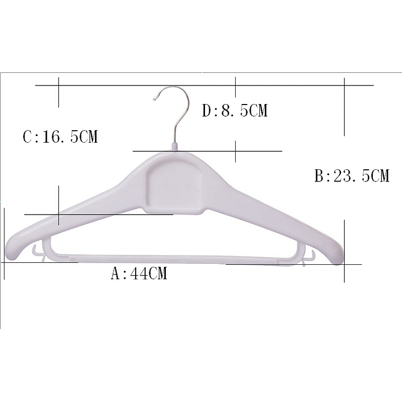 3707-45.5cm  good quality hanger for wet clothes metal hook plastic coat hanger