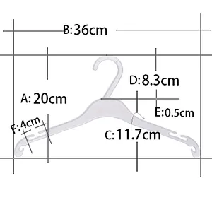 3106A-36 black plastic hanger for clothes