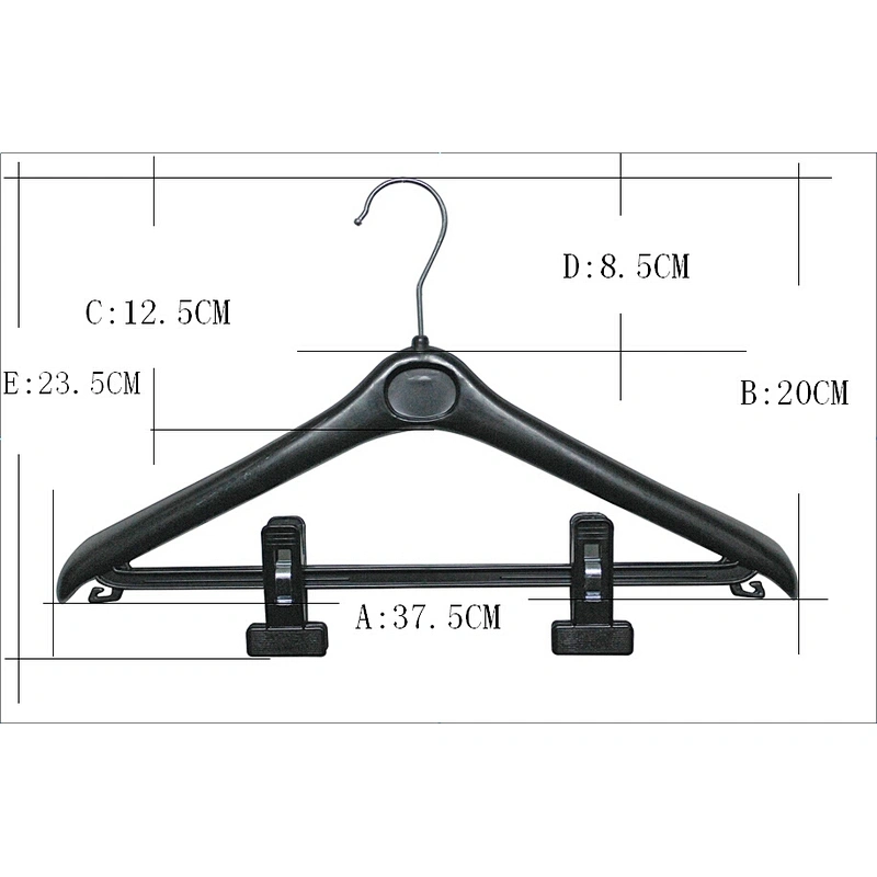 4606-37cm Thick pants hanger deluxe pants hanger clip pants hanger