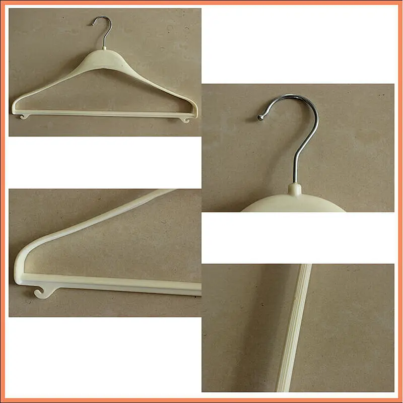 3708-42.5cm thick plastic hanger metal hook clothes hanger cheap hanger