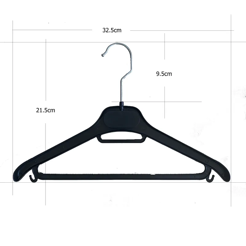 3719-32.5cm Cloth Hanger With Metai Hook