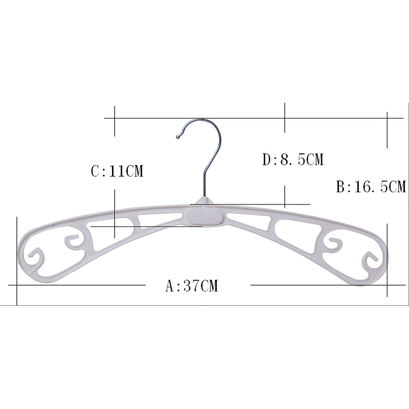 3854-38cm  plastic sticker hanger fancy clothes hanger plastic coat hanger