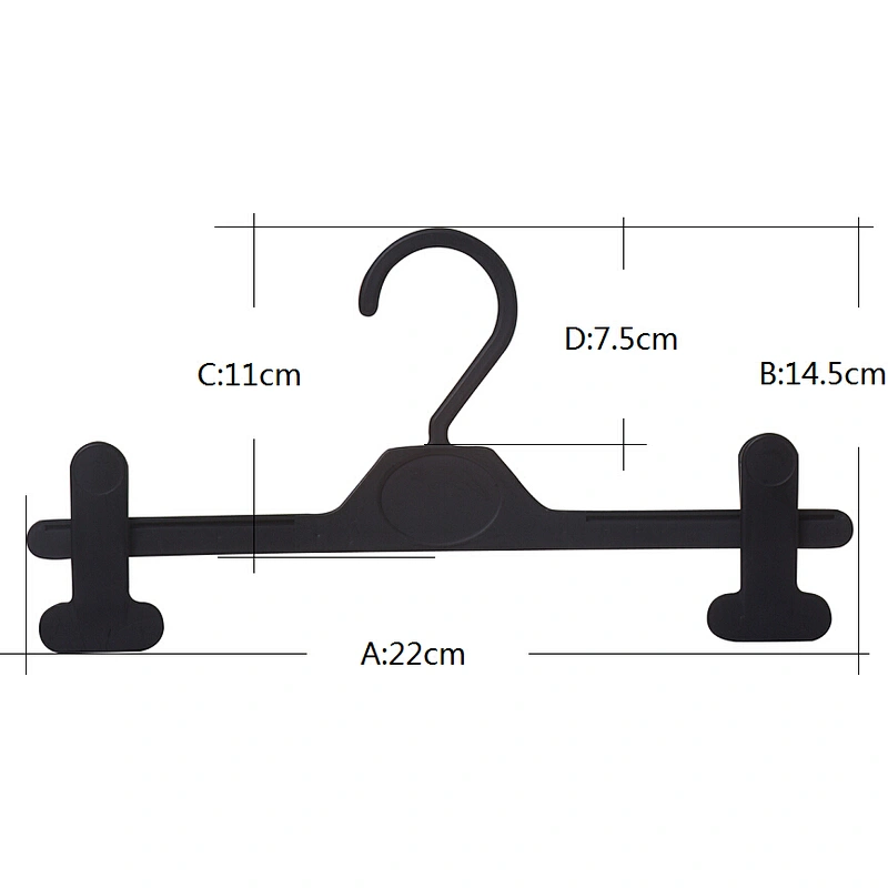 4512-22cm trouser hanger plastic hanger hanger with clips