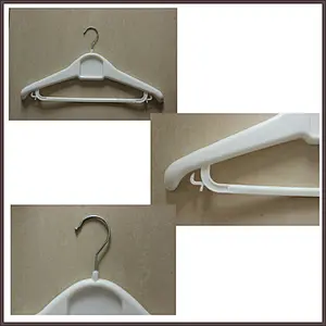 3707-45.5cm  good quality hanger for wet clothes metal hook plastic coat hanger