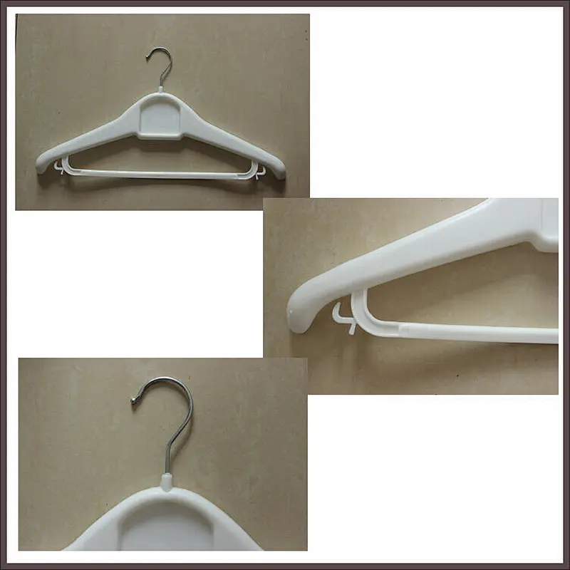 3707-45.5cm  good quality hanger for wet clothes metal hook plastic coat hanger