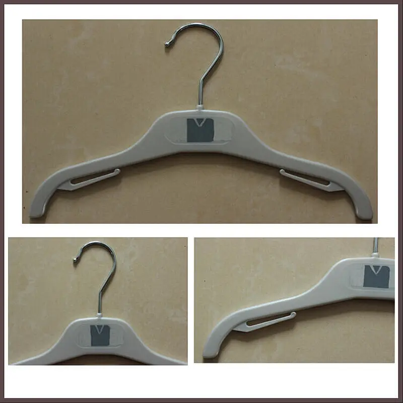 3429-27cm chinese new style gray small short plastic hanger light clothes hanger