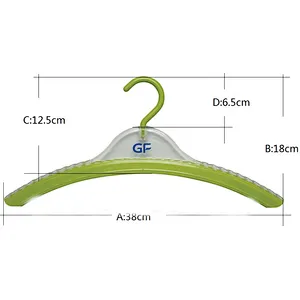 6022L-39cm Luxury Jacket Hanger with Plastic Hook for Jacket Shop