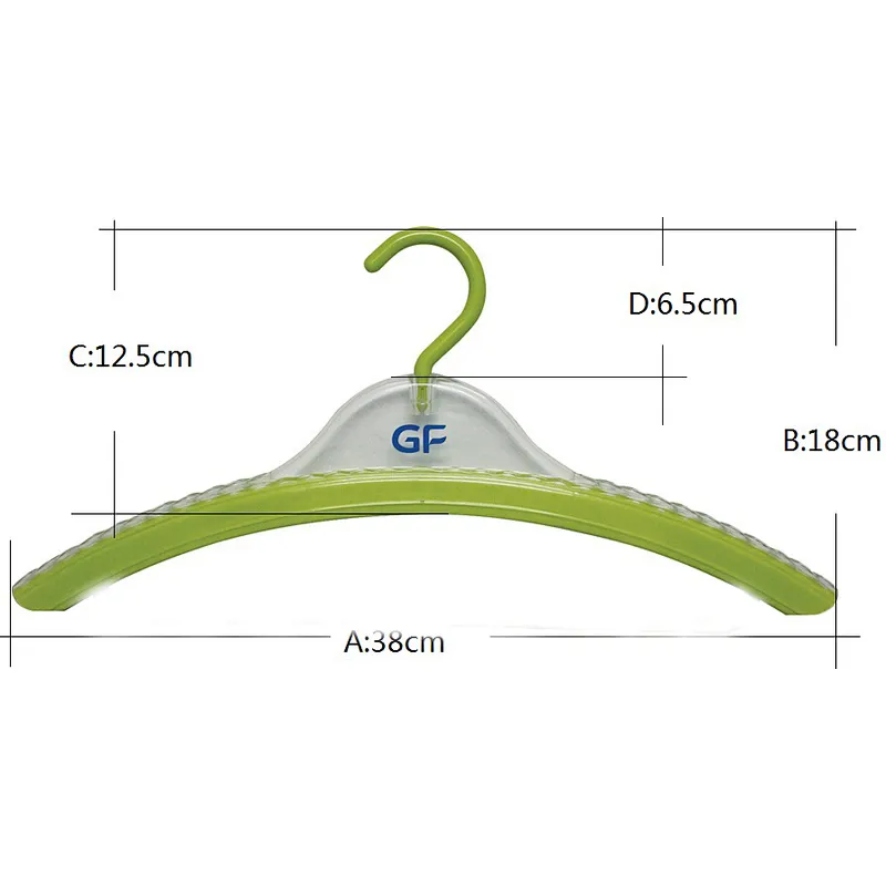 6022L-39cm Luxury Jacket Hanger with Plastic Hook for Jacket Shop