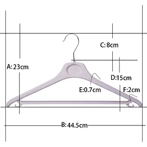 3703G-44.5cm plastic hangers for suit trousers