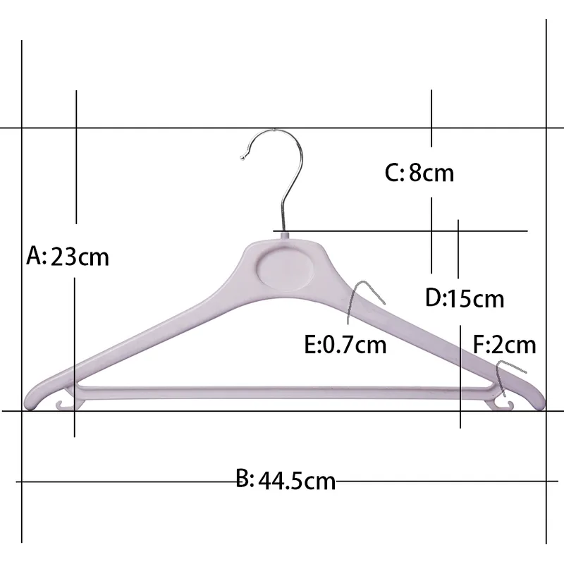 3703G-44.5cm plastic hangers for suit trousers