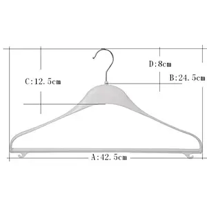 3708-42.5cm thick plastic hanger metal hook clothes hanger cheap hanger