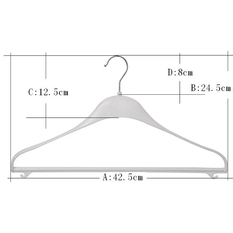 3708-42.5cm thick plastic hanger metal hook clothes hanger cheap hanger
