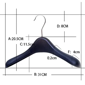6618-30cm kids clothes hangers wholesale with metal hook