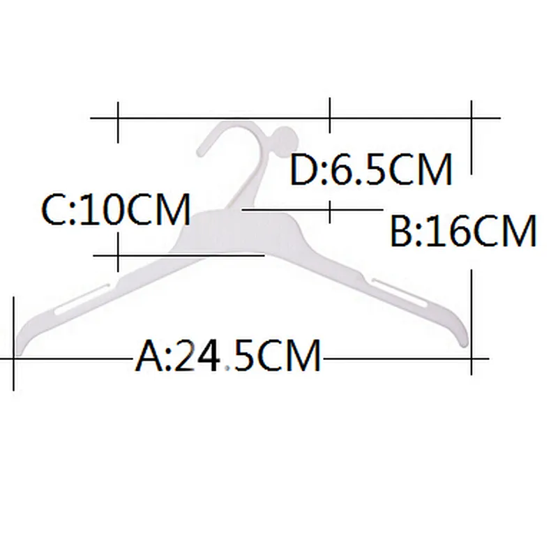 3133-24.5cm multifunctional plastic short clothes hangers