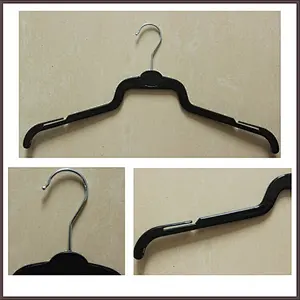 3422-45cm light coat cloth hanger with metal hook wire thick plastic hanger