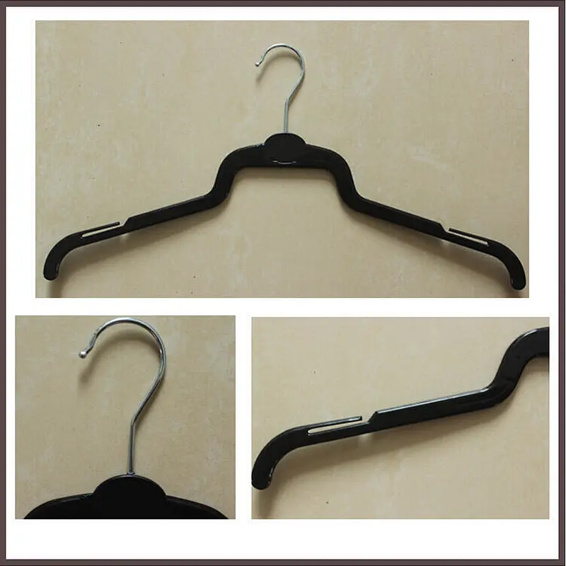 3422-45cm light coat cloth hanger with metal hook wire thick plastic hanger