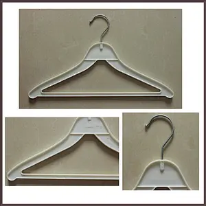 3709A-33cm  china supplier yaohui brand white firm plastic coat hanger