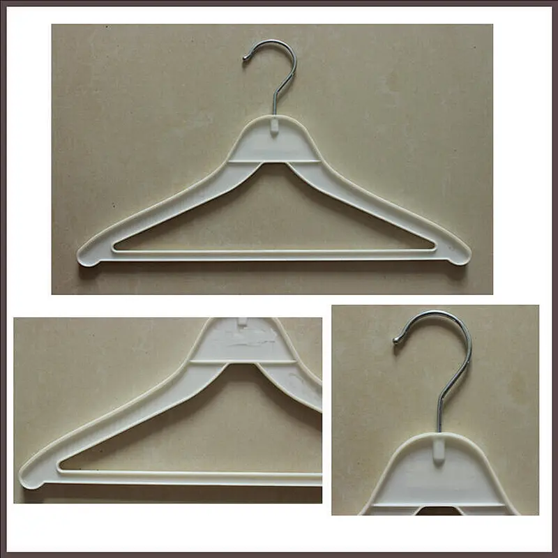 3709A-33cm  china supplier yaohui brand white firm plastic coat hanger