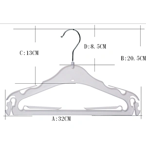 3711-33cm chinese manufacturer comfortable light coat plastic hanger