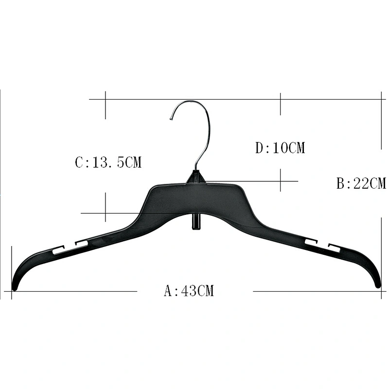 3434-43.5cm plastic hanger manufacturer metal hook hanger plastic clothes hanger