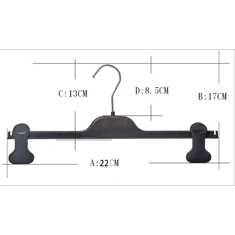 4514-22cm  clothes hanger printed logo plastic hanger manufacturer