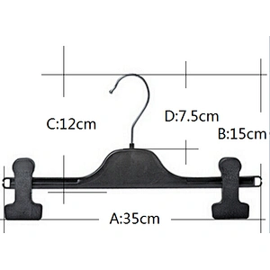 4503B-35cm new style clip hanger trouser hanger plastic hanger for jeans