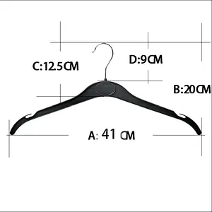 3413C-41cm Laundry Plastic Hanger with Metal Hook for Clothes (42cm)