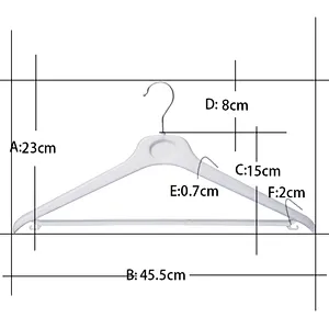 3706-45.5cm high qulity plastic SUIT HANGER Item 3706