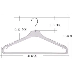 3712C-40cm  Popular Plastic Woman Hanger with Metal Hook for Display (40cm)
