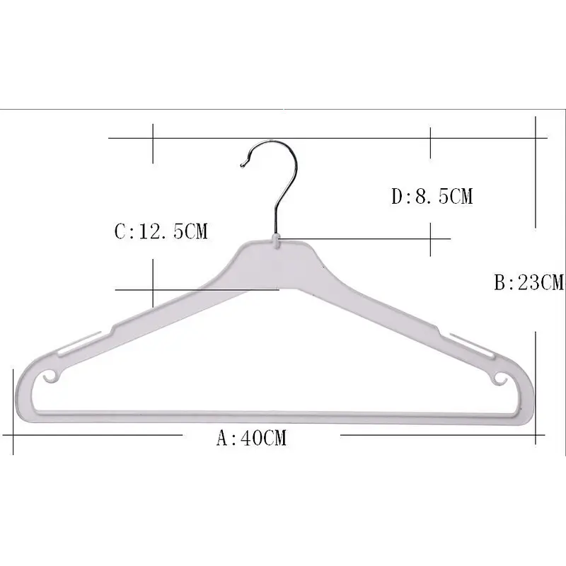 3712C-40cm  Popular Plastic Woman Hanger with Metal Hook for Display (40cm)