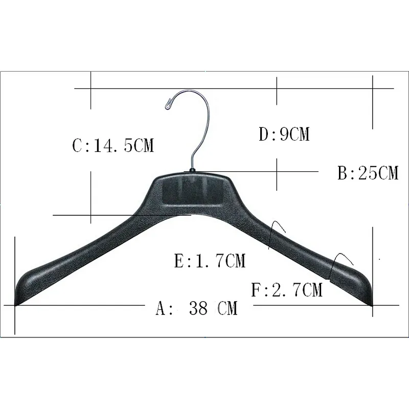 6626A-38cm metal hook plastic hanger plastic clothes hanger plastic hanger cheap