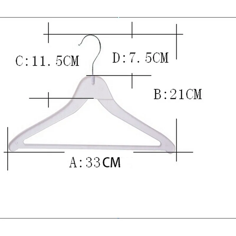 3709A-33cm  china supplier yaohui brand white firm plastic coat hanger
