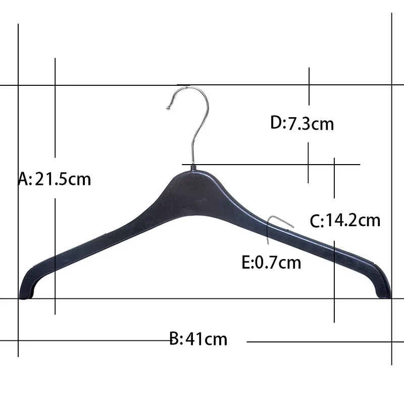 6012A-41cm plastic suit hanger thick plastic hangers plastic clothes hangers