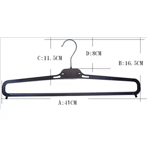 4704-41cm Men Pant Plastic Hanger with Metal Hook for Display