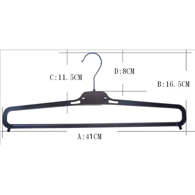 4704-41cm Men Pant Plastic Hanger with Metal Hook for Display