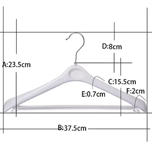 3704-37.5cm plastic laundry hangers