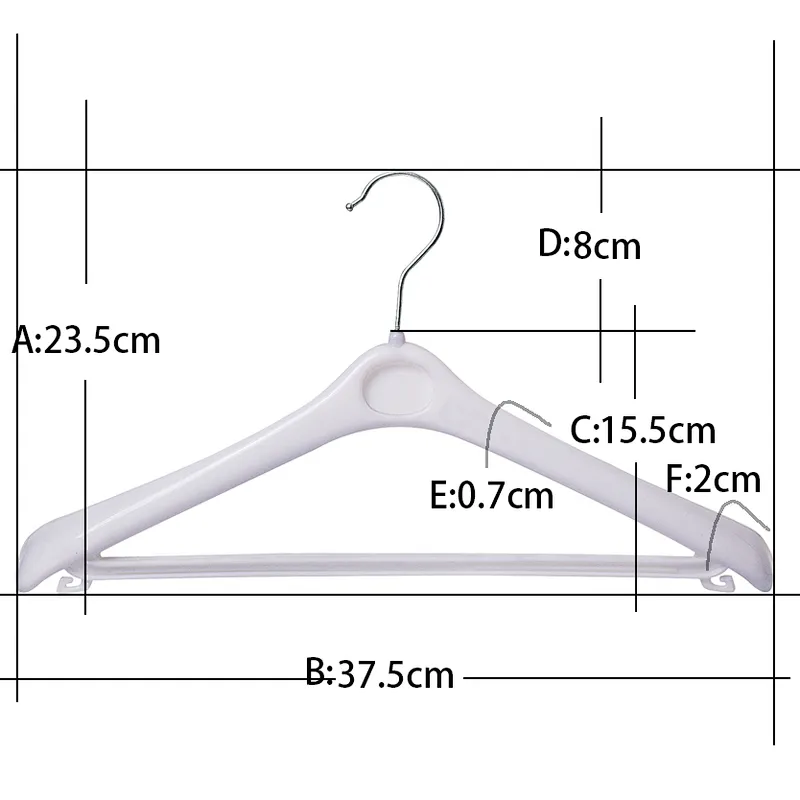 3704-37.5cm plastic laundry hangers