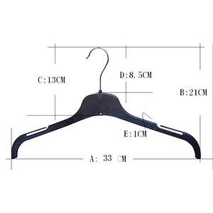 6003B-33 multifunctional plastic hanget thin suit hanger plastic clothes hanger with Metal Hook