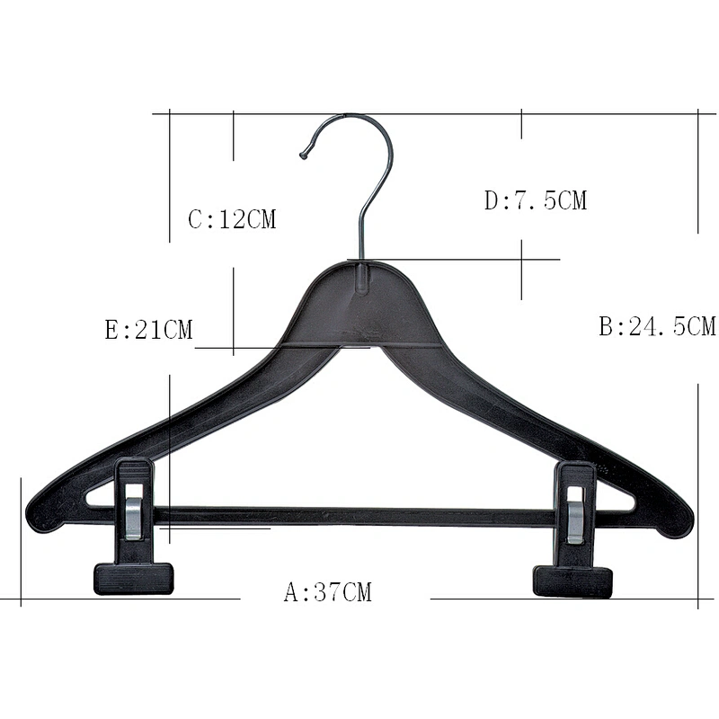 4601B-37cm clip hanger clip pants hanger deluxe pants hanger