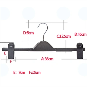 4515B-36cm dress plastic hanger adjuetable pant hanger used plastic pants hangers