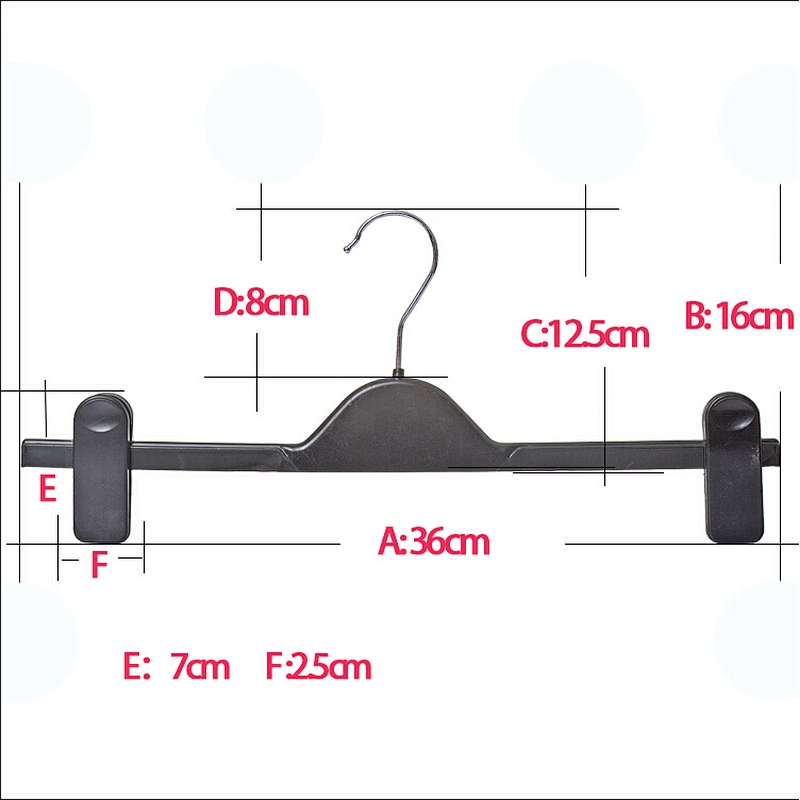 4515B-36cm dress plastic hanger adjuetable pant hanger used plastic pants hangers