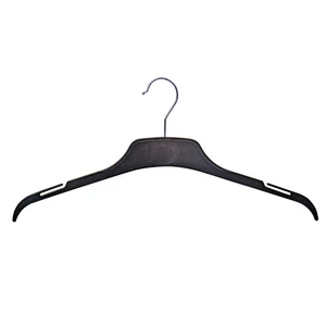 3419-41cm china supplier clothes hanger black plastic coat hanger garment hanger