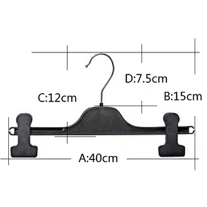 4503C-40cm plant hanger dress hanger plastic clothes hanger clips