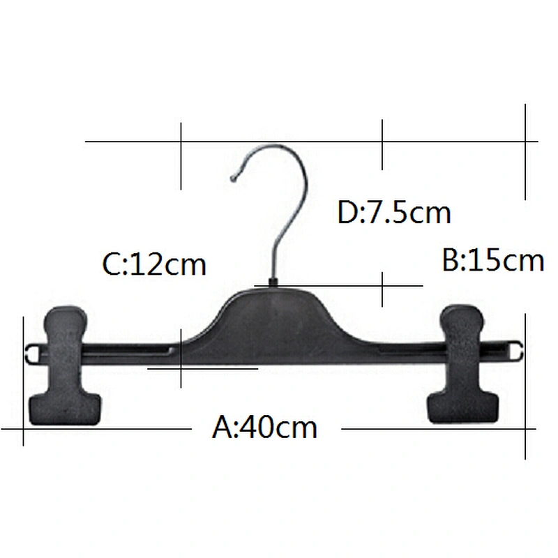 4503C-40cm plant hanger dress hanger plastic clothes hanger clips