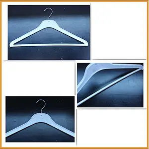 3717-45.5cm chinese supplier dress coat metal hook rack pp pastic clothes hanger