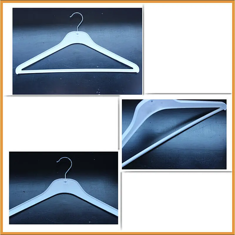 3717-45.5cm chinese supplier dress coat metal hook rack pp pastic clothes hanger