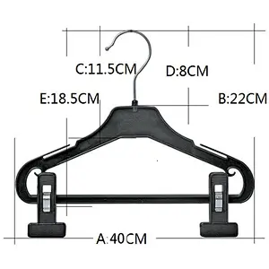 4602C-40cm Fashion Kid Bottom Hanger with Metal Hook for Pant