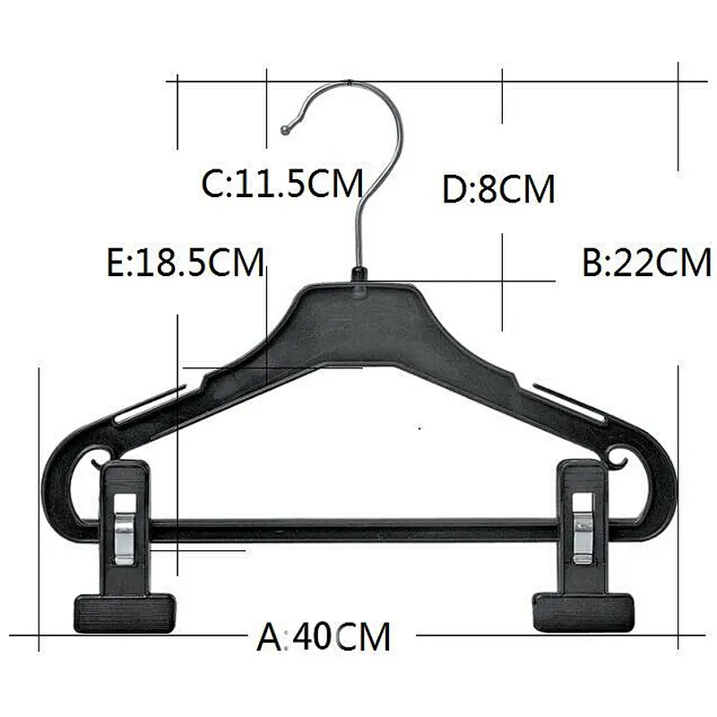 4602C-40cm Fashion Kid Bottom Hanger with Metal Hook for Pant